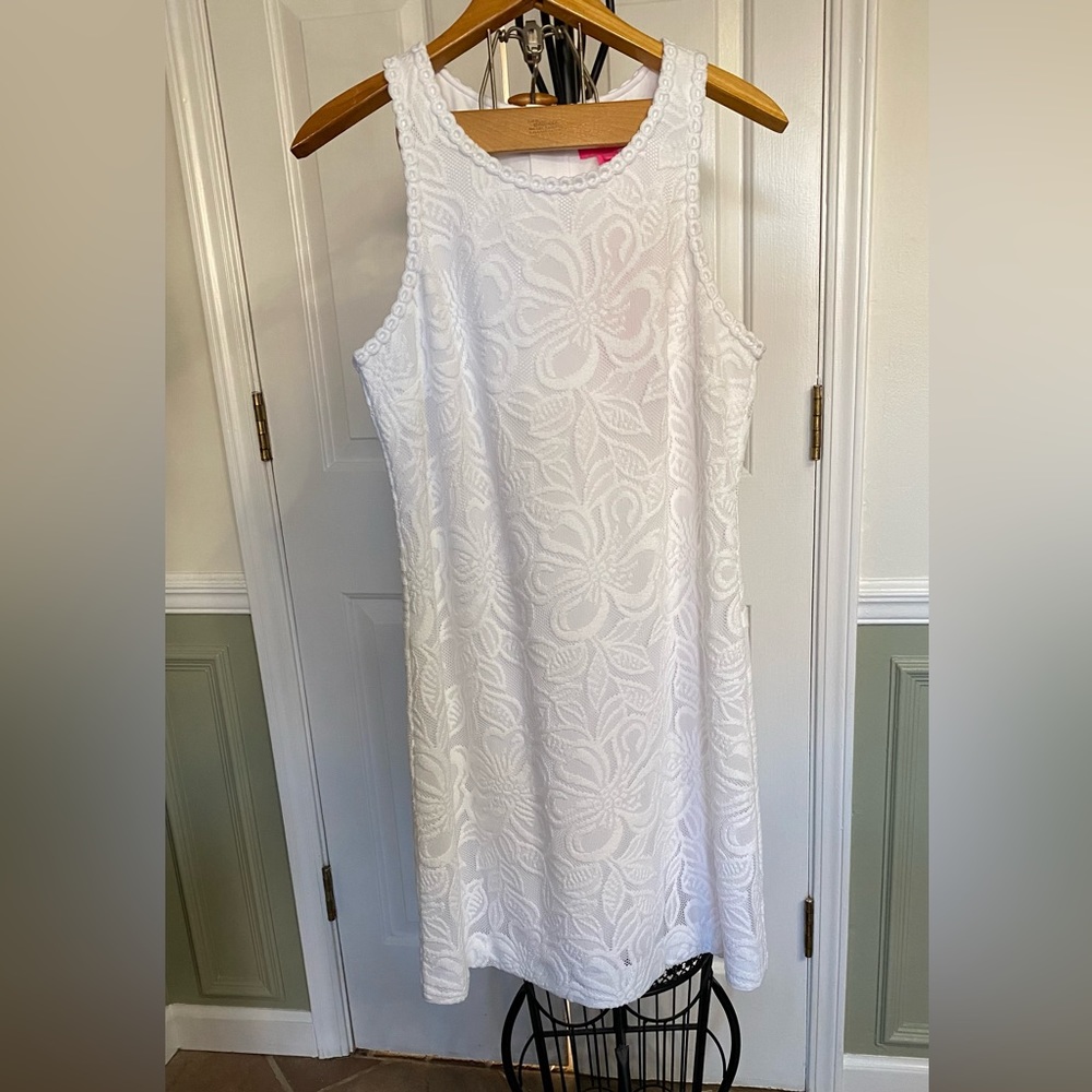 Lilly Pulitzer White Marquette Shift Dress